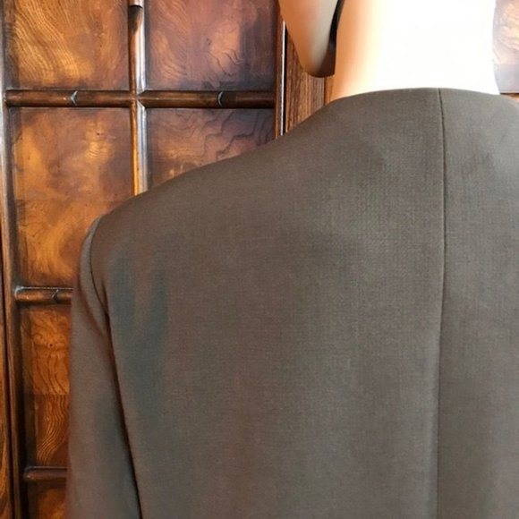 IMAN Mocha Platinum Collection Jewel Neck Snap Front Duster Coat - Picture 8 of 15